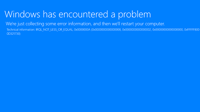 blue screen of death