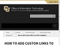 How to add custom links to current navigation - University Web Services - University of Colorado Denver
